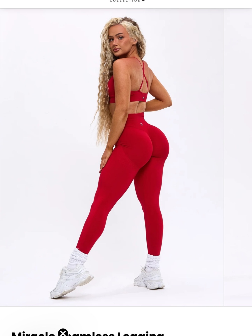 Buffbunny, Miracle Seamless Legging and matching sports bra (lipstick red)